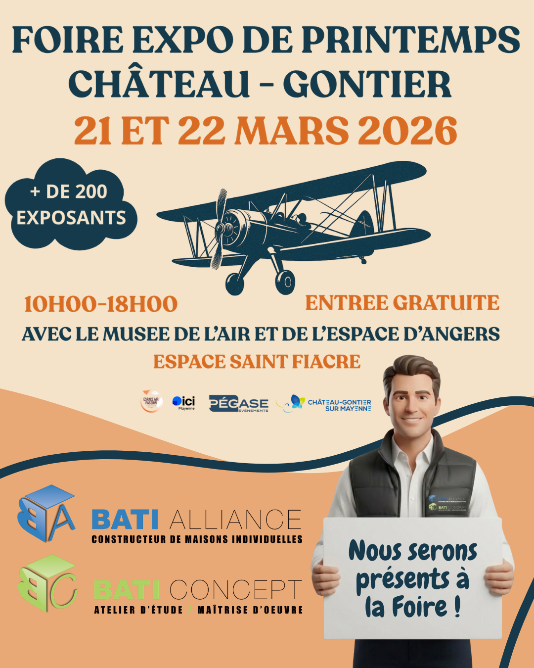 Bati Concept Bati Alliance Bati Solaire Construction De Maison A Laval AFFICHE FOIRE EXPO 2026 Publi